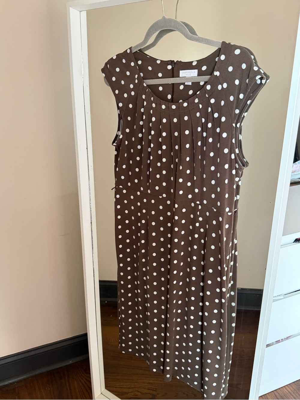 Brown polkadot dress